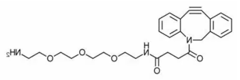 CAS号:2093409-57-3;NH2-PEG3-DBCO,二苯并环辛炔-三聚乙二醇-氨基的结构式