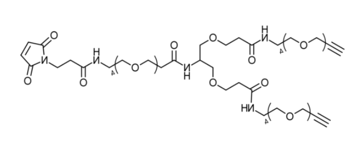 Mal-PEG4-bis-PEG3-alkyne