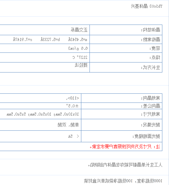 钪酸铽(TbScO3)单晶基片