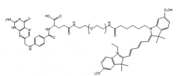 荧光染料Cy5-PEG-Folate/聚乙二醇-叶酸，溶于氯仿，DMSO等