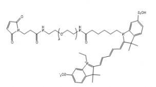 荧光染料Cy5-PEG-maleimide/聚乙二醇-马来酰亚胺参数及结构式解析