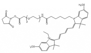 荧光染料Cy5-PEG-NHS ester/聚乙二醇-琥珀酰亚胺活化酯溶于哪些溶剂？