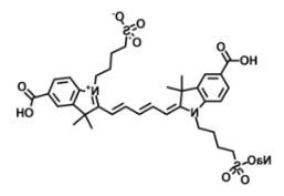水溶性荧光染料diSulfo-Cy5 bis-carboxylic acid/COOH/羧基羧酸，溶解度 water,alcohols, DMSO, DMF