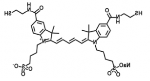 水溶性二磺酸基Cy5-二巯基，diSulfo-Cy5 bis-Thiol/SH的物化性质及结构式解析
