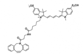 水溶性二磺酸基荧光染料diSulfo-Cy5 DBCO/二苯基环辛炔(Methyl甲基)，Ex/Em(nm) 646/662
