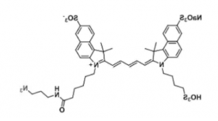 水溶性三磺酸基triSulfo-Cy5.5 azide/N3/叠氮，激发发射波长Ex/Em(nm) 673/691