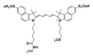 水溶性三磺酸基荧光染料triSulfo-Cy5.5 Hydrazide，Ex/Em(nm) 673/691 的产品参数及结构式解析