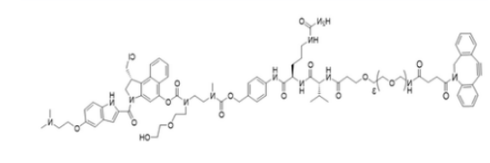 DBCO-PEG4-vc-PAB-(PEG2)-Duocarmycin DM DBCO-PEG4-vc-PAB-(PEG2)-Duocarmycin DM