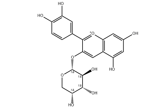 ROS活化氧CAS：792868-19-0，Cyanidin 3-O-arabinoside，矢车菊素-3-O-阿拉伯糖苷