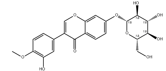 ROS活性氧Calycosin-7-glucoside,毛蕊异黄酮苷,CAS：20633-67-4