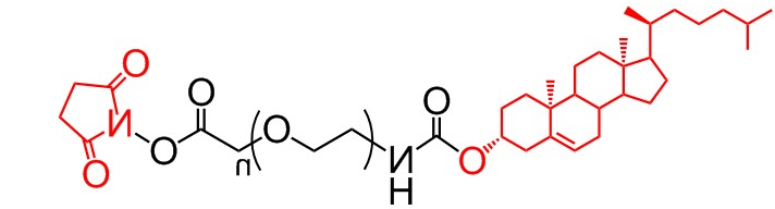 Cholesterol-PEG-NHS，胆固醇-聚乙二醇-活性酯，NHS-PEG-CLS