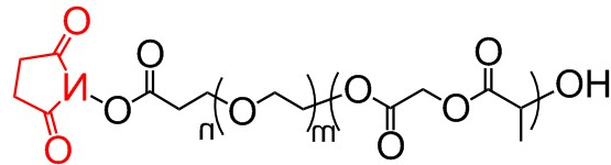 PLGA-PEG-NHS，PLGA-聚乙二醇-NHS，聚(D,L-乳酸-co-乙醇酸)-聚乙二醇-琥珀酰亚胺酯