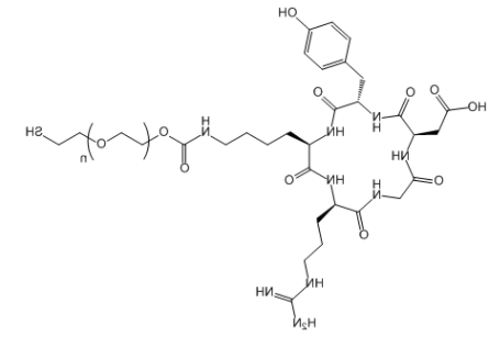 c(RGDyK)-PEG-SH c(RGDyK)-聚乙二醇-巯基 c(RGDyK)-PEG-SH c(RGDyK)-聚乙二醇-巯基