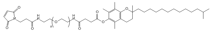 Tocopherol-PEG-Mal 维生素E-聚乙二醇-马来酰亚胺 Tocopherol-PEG-Mal 维生素E-聚乙二醇-马来酰亚胺