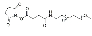 mPEG-SAS;mPEG-Succinamide Succinimidyl ester;甲氧基聚乙二醇琥珀酰胺琥珀酰亚胺酯