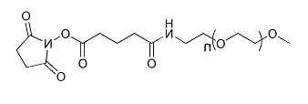mPEG-GAS;mPEG-Glutaramide Succinimidyl ester;甲氧基聚乙二醇戊二酰胺琥珀酰亚胺酯