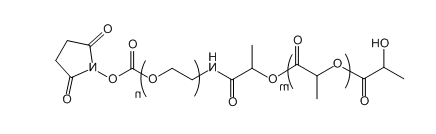 PLA(5K)-PEG-SC 聚(乳酸-羟基乙酸)共聚物(15K)-聚乙二醇-琥珀酰亚胺酯