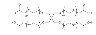 4-ArmPEG-(2OH-2COOH)，四臂聚乙二醇-（两臂羟基，两臂乙酸）