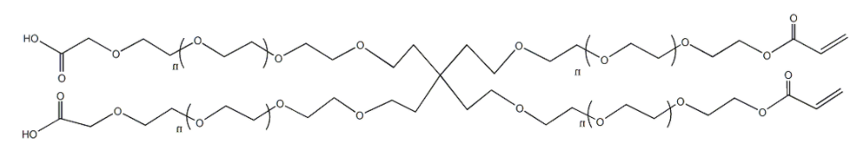 4-ArmPEG-(2AC-2AA)，四臂聚乙二醇-(2臂-丙烯酸酯，2臂-乙酸）