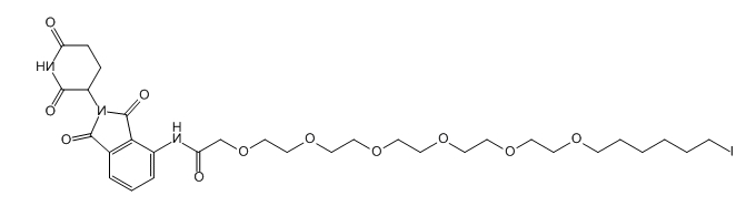 CAS ： 1835705-74-2；Pomalidomide-PEG6-butyl iodide；泊马度胺-PEG6-丁基碘