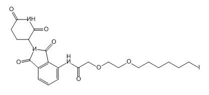 CAS：1835705-72-0；Pomalidomide-PEG2-butyl iodide；泊马度胺-2-2-6-碘