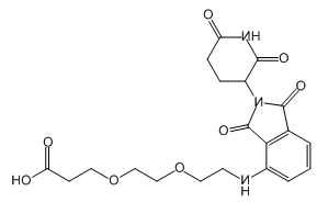 Pomalidomide-PEG2-COOH，2140807-17-4，泊马度胺-二聚乙二醇-丙酸