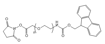 Fmoc-NH-PEG-SCM；芴甲氧羰酰基-亚胺基-聚乙二醇-琥珀酰亚胺甲酸酯