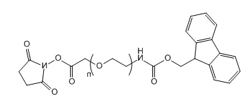 Fmoc-NH-PEG-SCM；芴甲氧羰酰基-亚胺基-聚乙二醇-琥珀酰亚胺甲酸酯