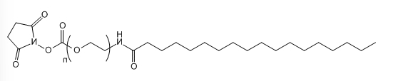 STA-PEG-SC；Stearic acid-PEG-NHS；单硬脂酸-聚乙二醇-琥珀酰亚胺酯