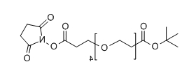 CAS ： 1835759-75-5；OtBu-PEG4-SPA；丙酸叔丁酯-四聚乙二醇-丙酸琥珀酰亚胺酯