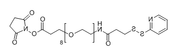 CAS ：1252257-56-9；SDPD-PEG8-NHS；分子式：  C31H49N3O13S2