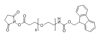 CAS：1334170-03-4；Fmoc-NH-PEG8-NHS；分子式：  C38H52N2O14