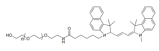 Cy3.5-PEG-OH,CY3.5-聚乙二醇-羟基,Cy3.5-PEG-Hydroxy Cy3.5-PEG-OH,CY3.5-聚乙二醇-羟基,Cy3.5-PEG-Hydroxy