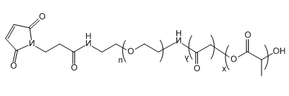 PLGA(15K)-PEG-Mal;Poly(lactic-co-glycoclic acid)(15K);聚(乳酸-羟基乙酸)共聚物(15K)-聚乙二醇-马来酰亚胺 PLGA(15K)-PEG-Mal;Poly(lactic-co-glycoclic acid)(15K);聚(乳酸-羟基乙酸)共聚物(15K)-聚乙二醇-马来酰亚胺