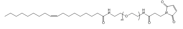 Mal-PEG-OLA；马来酰亚胺-聚乙二醇-油酸；Maleimide-PEG-Oleic acid