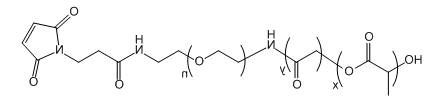 PLGA(12K)-PEG-Mal；聚（乳酸-共-乙醇酸）(12K)-聚乙二醇-马来酰亚胺；Poly(lactic-co-glycoclic acid)(12K)-PEG-Maleimide