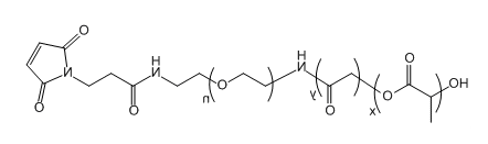 PLGA(50:50)(8K)-PEG-Mal；聚（乳酸-共-乙醇酸）(8K)-聚乙二醇-马来酰亚胺；Poly(lactic-co-glycoclic acid)(50:50)(8K)-PEG-Maleimide