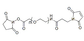 Mal-PEG-SCM；马来酰亚胺-聚乙二醇-琥珀酰亚胺羧甲基酯；Maleimide-PEG-Succinimidyl Carboxymethyl Ester
