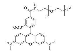 CAS：1228100-59-1；TAMRA-PEG3-N3；分子式：C33H38N6O7