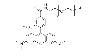 CAS：1228100-59-1；TAMRA-PEG3-N3；分子式：C33H38N6O7