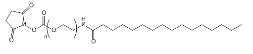 Palmitic acid-PEG-SC，软脂酸-聚乙二醇-琥珀酰亚胺酯，Palmitic acid-PEG-NHS