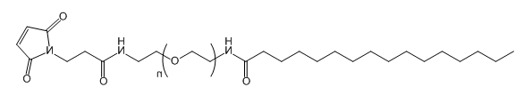 Palmitic acid-PEG-Mal；软脂酸-聚乙二醇-马来酰亚胺；Palmitic acid-PEG-Maleimide