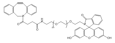 FITC-PEG-DBCO；荧光素-聚乙二醇-二苯并环辛炔；Fluorescein-PEG-Dibenzocycolctyne