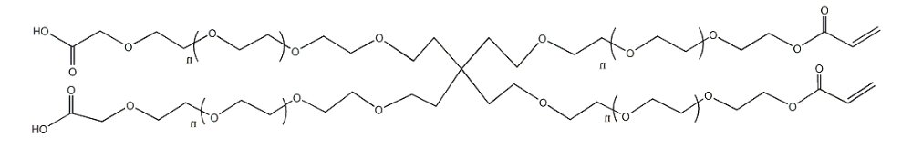 4-ArmPEG-(2AC-2AA);四臂聚乙二醇-(2臂-丙烯酸酯,2臂-乙酸) 4-ArmPEG-(2AC-2AA);四臂聚乙二醇-(2臂-丙烯酸酯,2臂-乙酸)