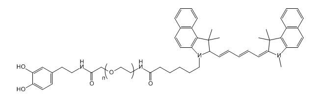 Cy5.5-PEG-DA;Cyanur5.5-PEG-Dopamine;花青素Cy5.5-聚乙二醇-多巴胺 Cy5.5-PEG-DA;Cyanur5.5-PEG-Dopamine;花青素Cy5.5-聚乙二醇-多巴胺