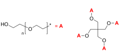 4-Arm PEG-OH 4臂星形-聚乙二醇-羟基 Poly(ethylene oxide), hydroxy-terminated 4-arm star polymer / Core: pentae