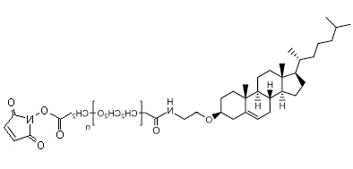Cholesterol-PEG-MAL 胆固醇-聚乙二醇-马来酰亚胺 Cholesterol-PEG-MAL 胆固醇-聚乙二醇-马来酰亚胺
