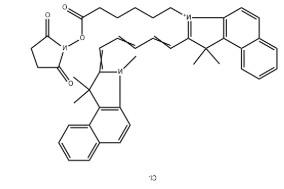 Cyanine5.5 NHS ester，CAS号1469277-96-0，水溶性荧光标记试剂