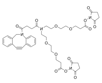 N-DBCO-N-bis(PEG2-C2-NHS ester)	 