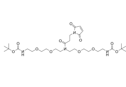 N-Mal-N-bis(PEG2-NH-Boc) 